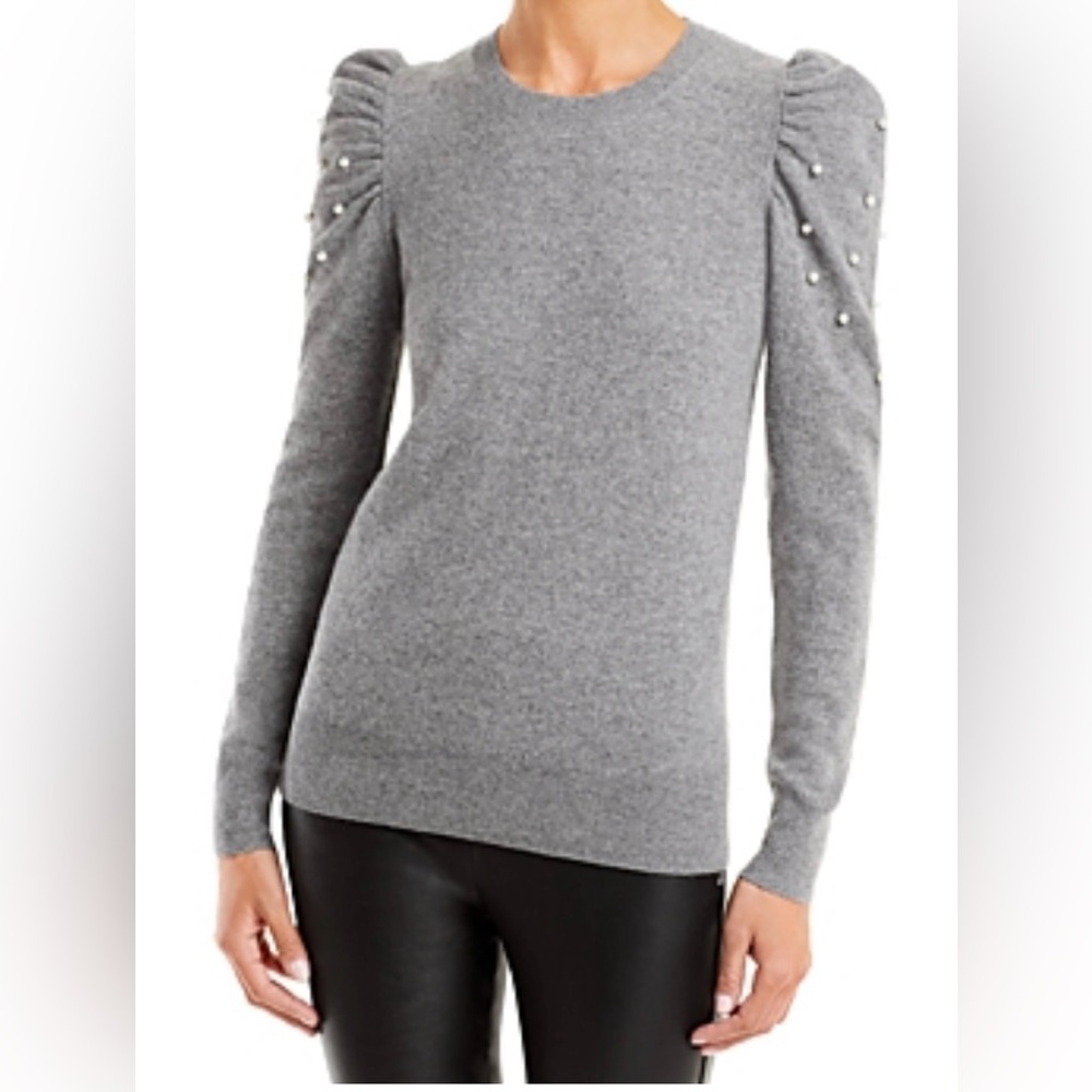 100% Cashmere Sweater with Pearl Accents - Picture 3 of 3